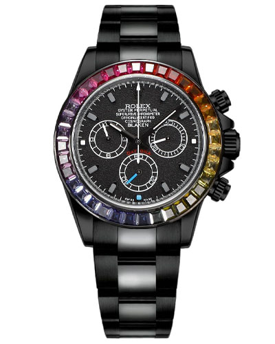 Rolex Cosmograph Daytona Blaken Custom Rainbow