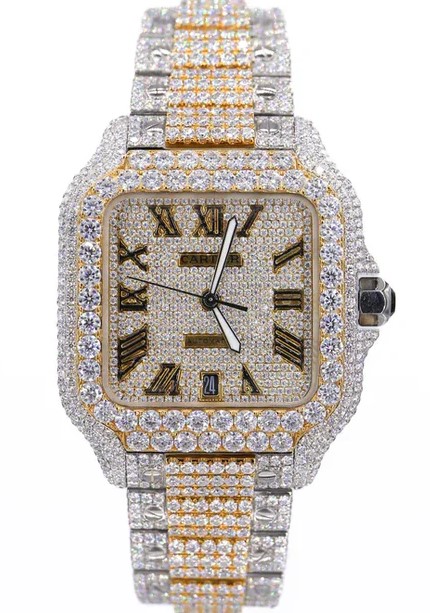Cartier Santos de Cartier Yellow Gold Moissanite WSSA0037