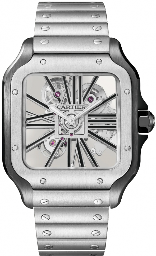 Часы Cartier Santos de Cartier Skeleton WHSA0027