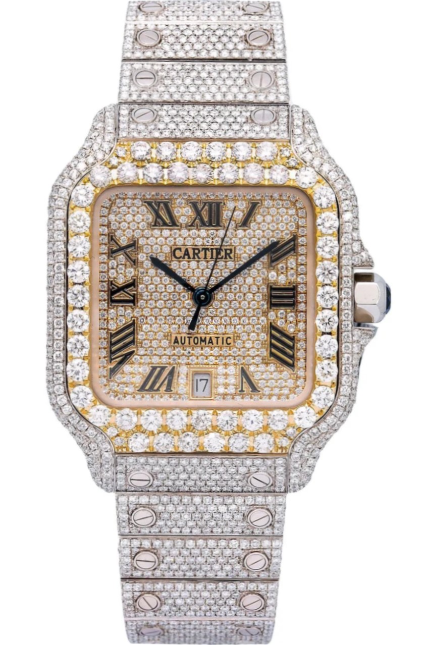 Cartier Santos de Cartier Moissanite Yellow Gold WSSA0018