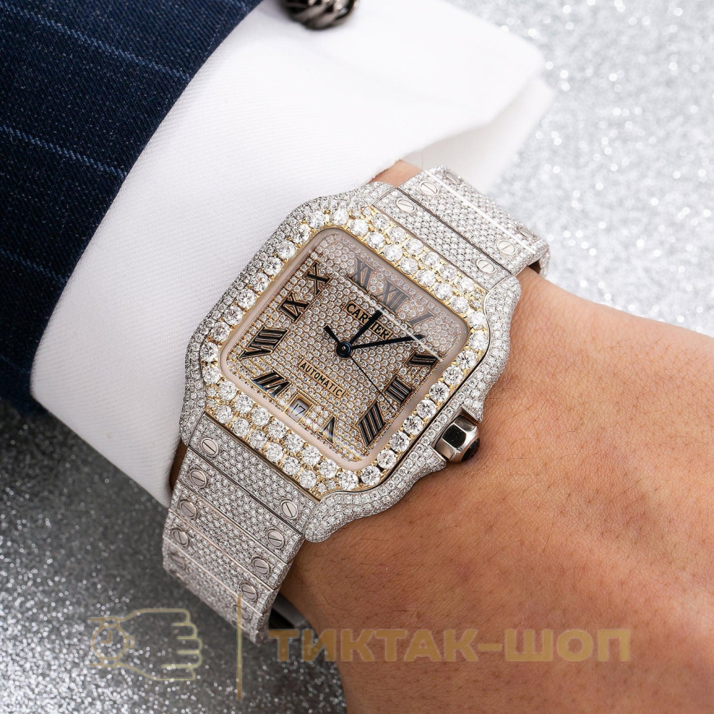 Cartier Santos de Cartier Moissanite Yellow Gold WSSA0018